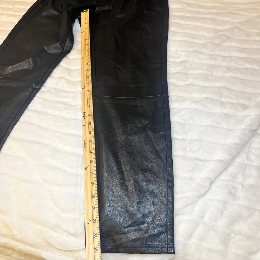 Bagatelle Black Faux Leather High Waist Clean Girl Edgy Straight Leg Jeans SZ XL